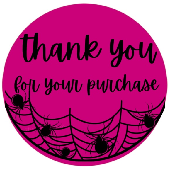 thank you for your purchase spiderweb - packaging stickers for halloween new - Picture 4 of 8